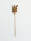 Antique 10k Yellow Gold Viking Stick Pin Circa 1910, 3.2g