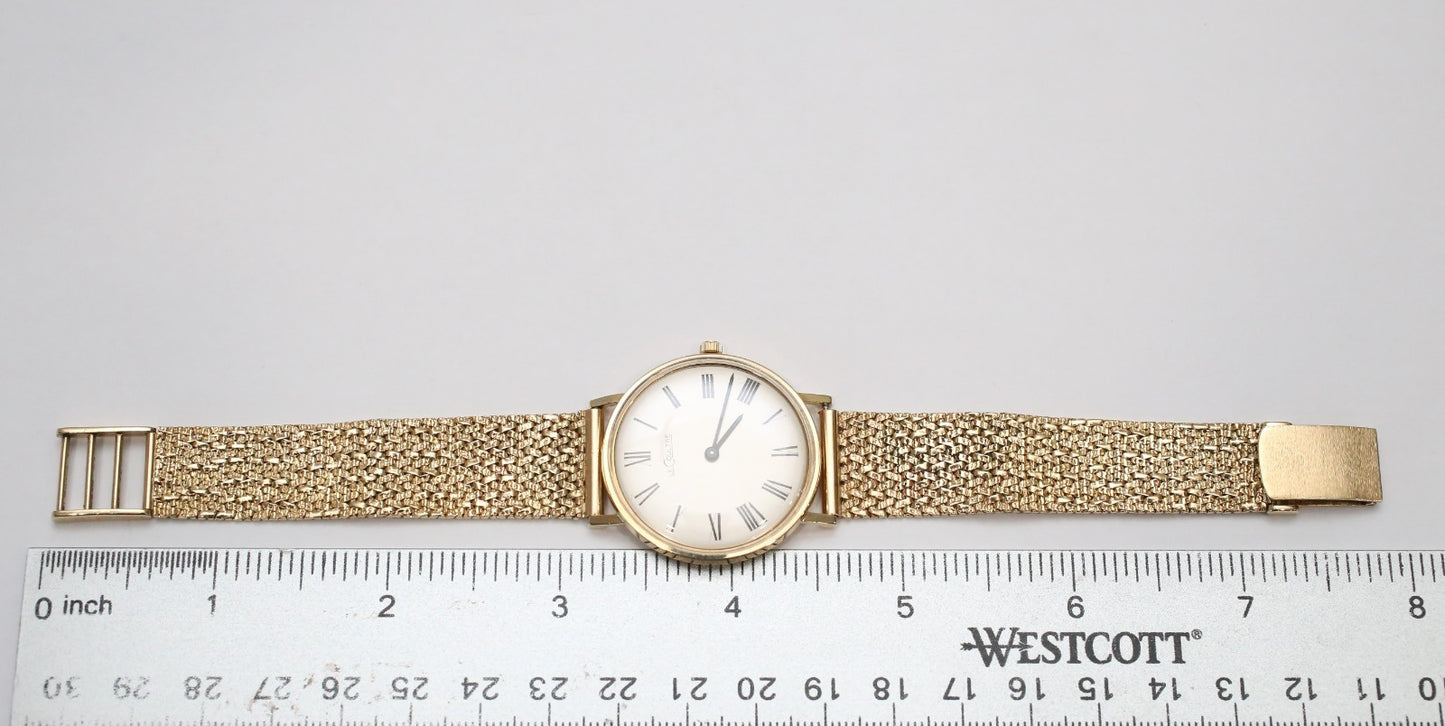 Vintage Le Coultre 33mm Dial 18k-14k Gold Watch, 48.0g