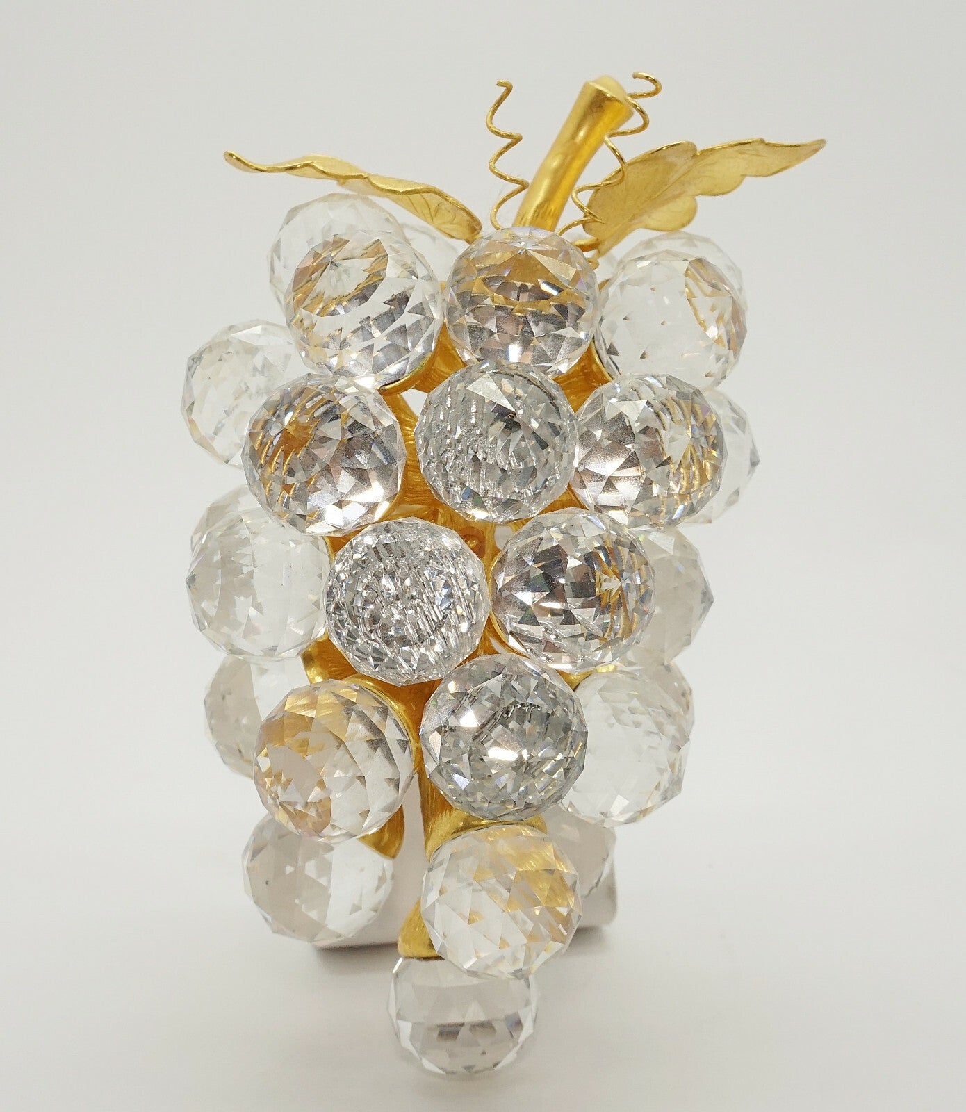 Swarovski Crystal Gold Leaf Grape Cluster Figurine 7550NR20029
