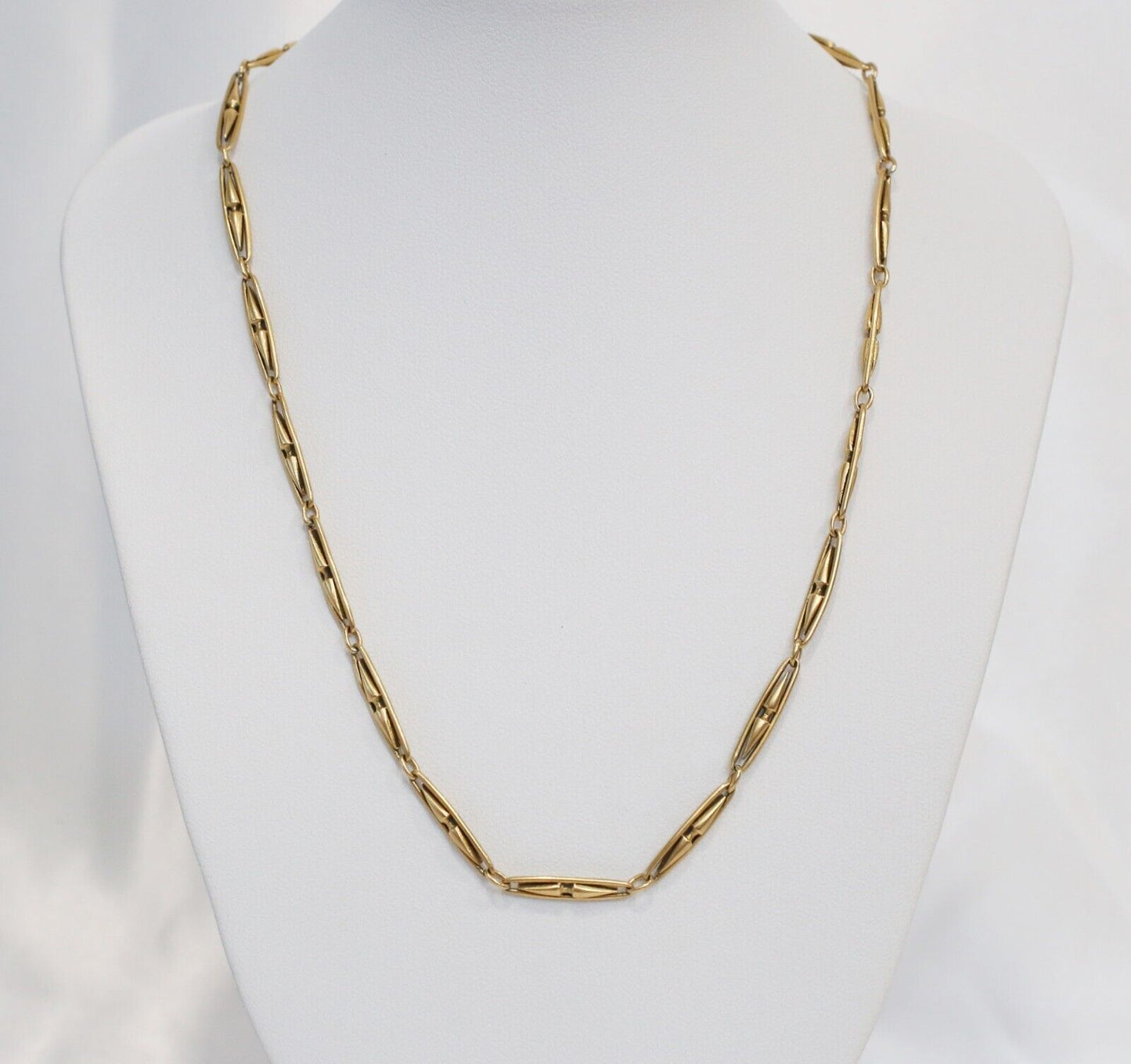 Vintage 18k Yellow Gold Necklace, 16 inches, 16.9g