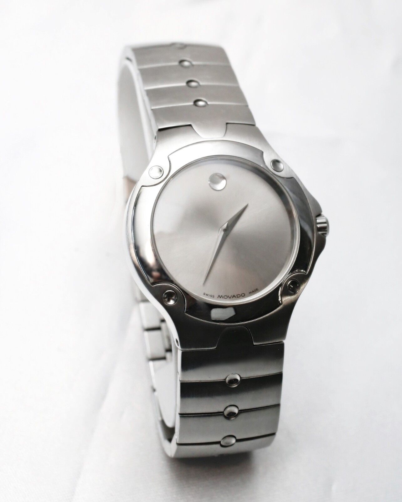 Movado Sport Edition Men's 38mm Watch 84 G1 1892 Stainless Steel w/ Silver Dial