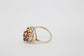 10k Yellow Gold Garnet Cocktail Ring, Size 7.25 - 3.8g
