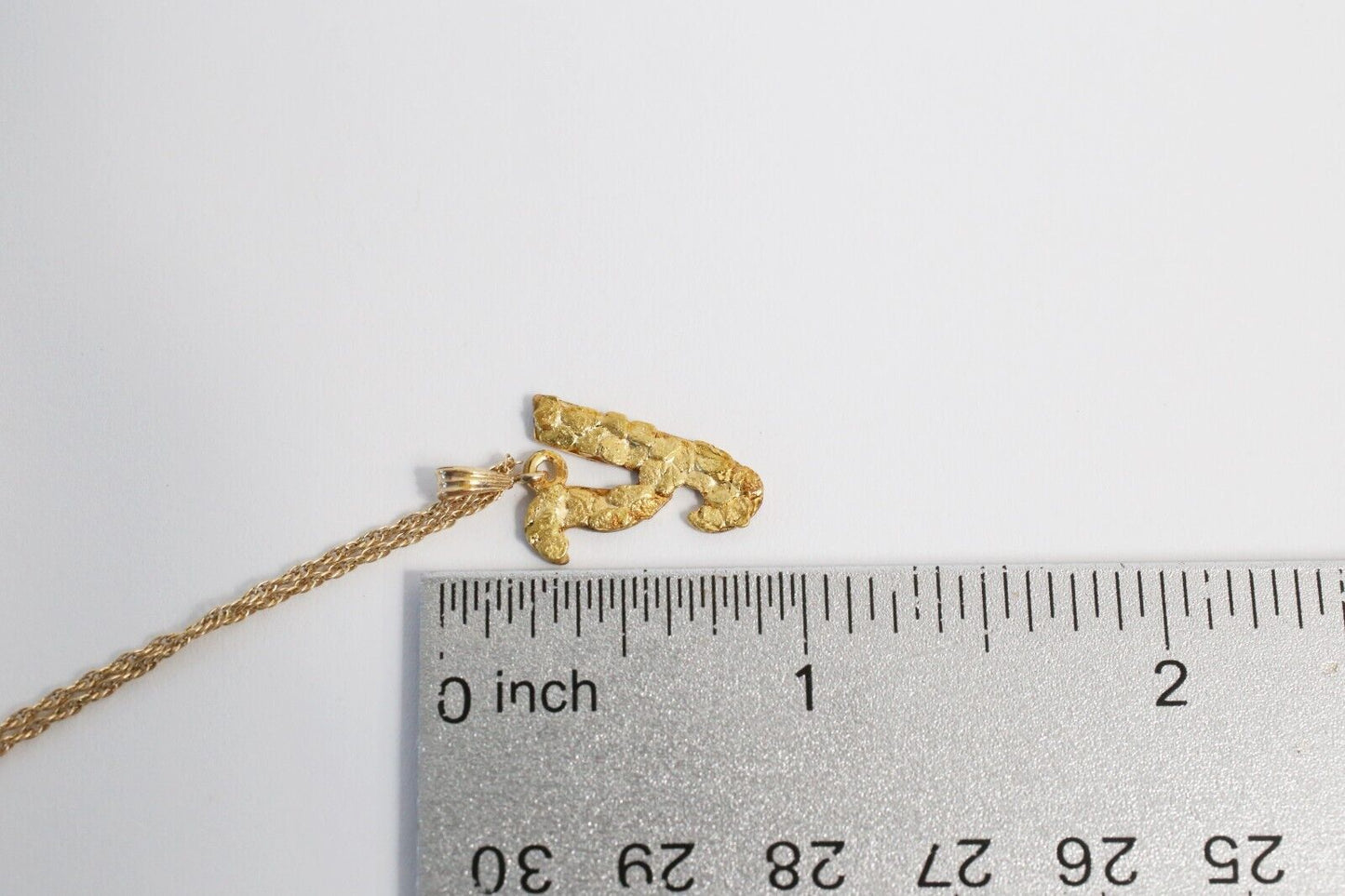 Alaskan Gold Nugget Style Small "Y" Pendant, 1.1g