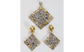 18k Yellow & White Gold Pendant & Earring Set, 27.0g