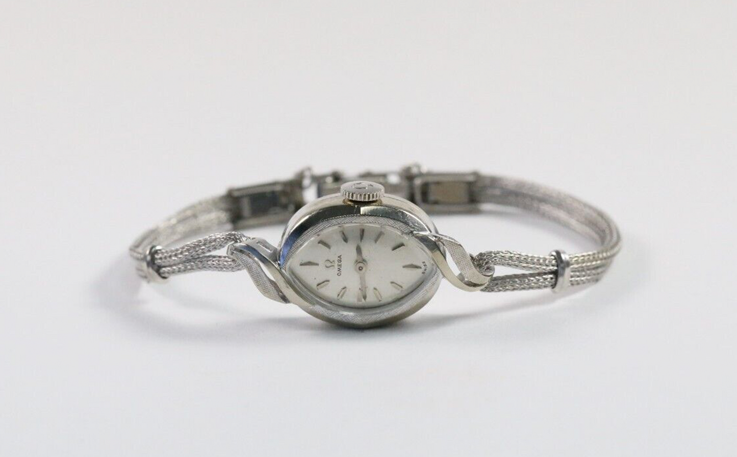 Vintage Omega 14k White Gold Ladies Watch, 5.75in - 9.7g