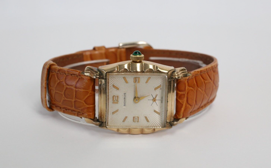 Vintage Benrus Art Deco Style Gold Filled Case 27mm Watch