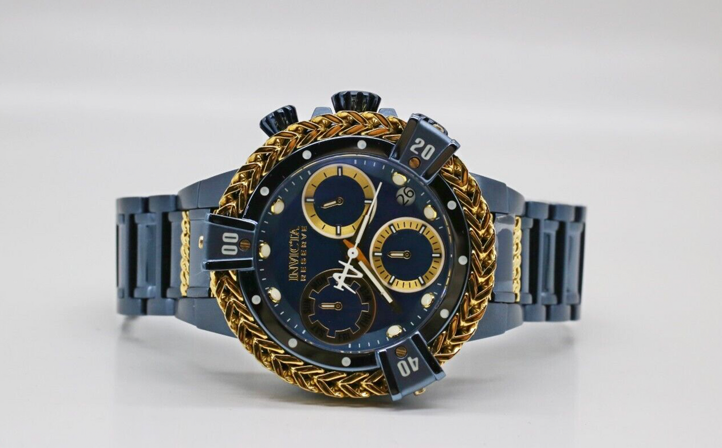 Invicta 34847 Reserve Herc Blue Dial 43mm Chronograph Stainless Steel Watch