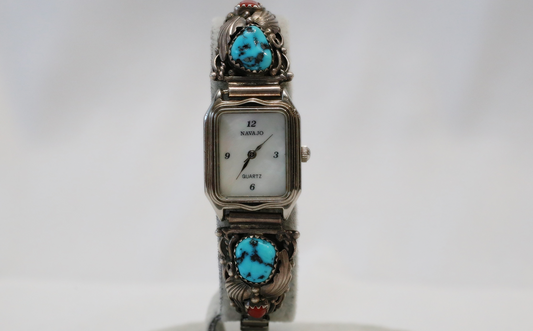 Navajo Sterling Silver Turquoise Quartz Watch