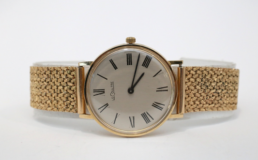 Vintage Le Coultre 33mm Dial 18k-14k Gold Watch, 48.0g