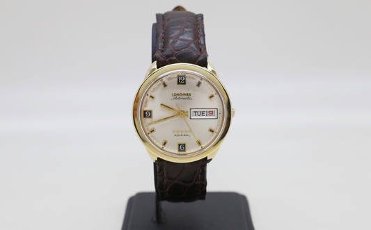 Vintage 1970's 14k Longines Admiral 5 Star Automatic Day/Date Watch Cal 503