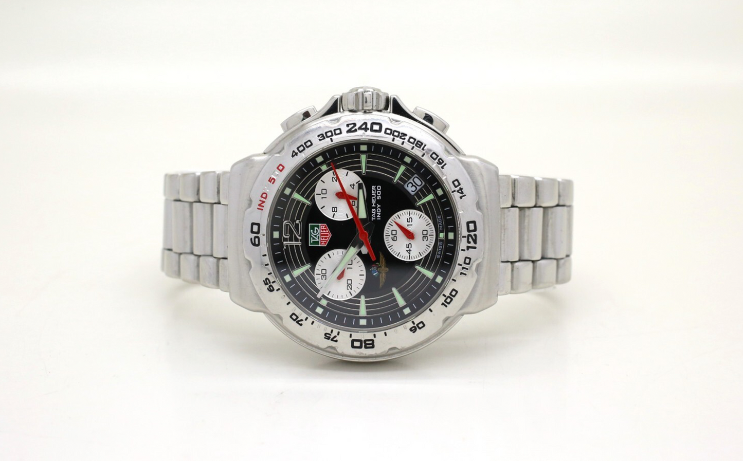 Tag Heuer CAC1111B-0 Quartz Chronograph Date Black Dial Watch 40mm