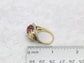 Vintage Erwin Pearl 1960s 18k Yellow Gold Diamond & Ruby Ring, Size 8.25 - 10.1g