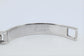 Sterling Silver Blue Enamel Cuban Chain & Cuff Bracelet, 7.5 inches - 36.0g