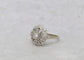 Vintage 14k White Gold Art Deco Diamond Ring, Size 7 - 4.8g