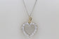 14k White Gold 1.0cttw Diamond Heart Pendant, 18 inches - 3.9g