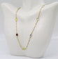 14k Yellow Gold Figaro Gemstone Necklace, 18 inches - 6.6g