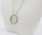 10k & 14k Two-Toned Gold Diamond Open Circle Necklace, 19 inches - 5.0g