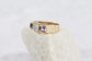 Vintage 14k Yellow Gold Filigree Amethyst & Diamond Ring, Size 6.75 - 5.6g