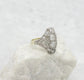 Vintage 14k White & Yellow Gold Diamond Ring, Size 3.5 (sizable) - 2.8g