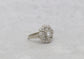 Vintage 14k White Gold Art Deco Diamond Ring, Size 7 - 4.8g