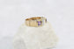 Vintage 14k Yellow Gold Filigree Amethyst & Diamond Ring, Size 6.75 - 5.6g