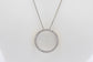 10k & 14k Two-Toned Gold Diamond Open Circle Necklace, 19 inches - 5.0g