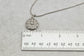 14k White Gold Round Diamond Pendant Necklace, 16 inch - 13.8g