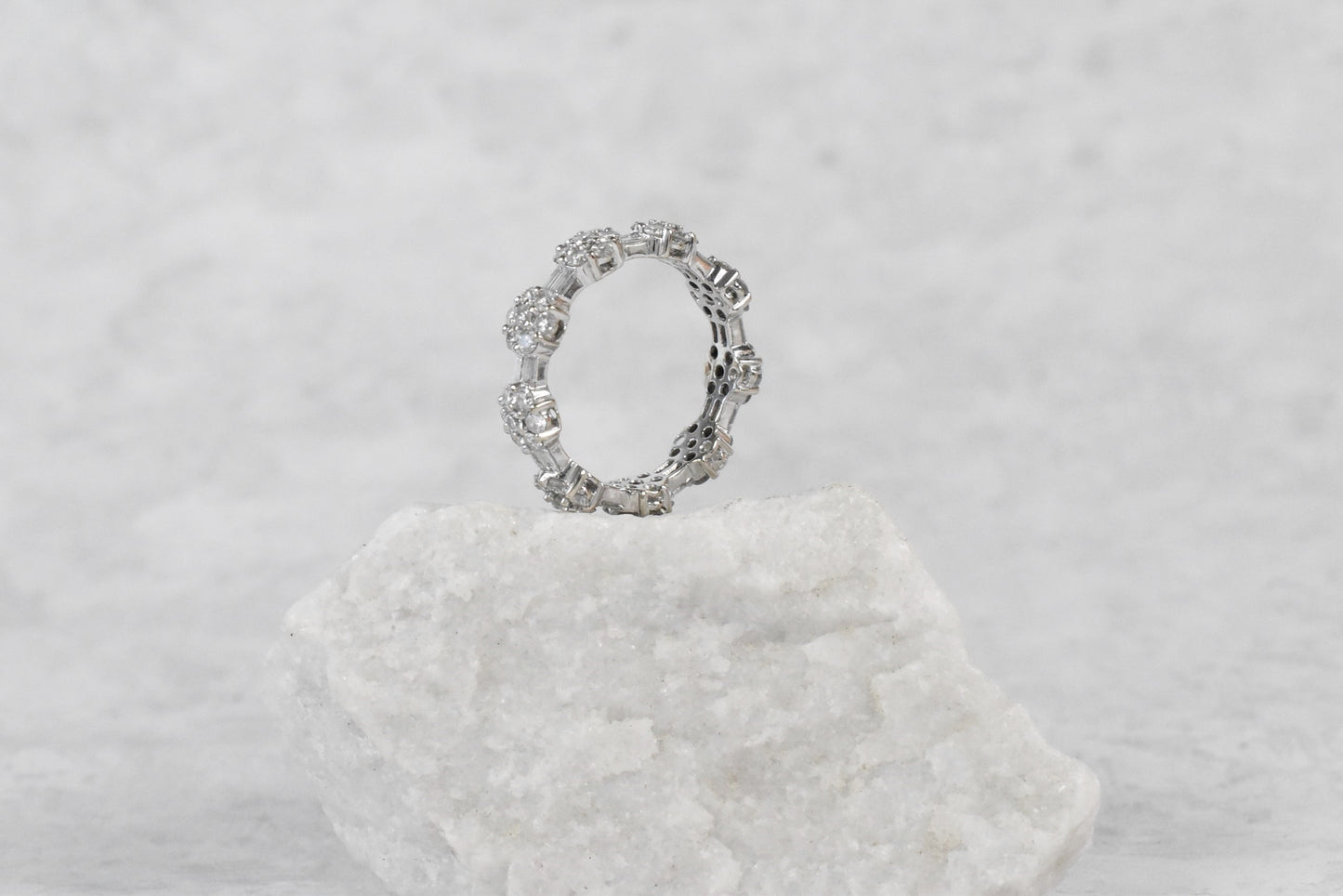 18k White Gold 2.16cttw Diamond Eternity Ring, Size 7 - 4.3g