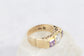 Vintage 14k Yellow Gold Filigree Amethyst & Diamond Ring, Size 6.75 - 5.6g