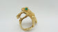 Vintage Kurt Wayne 18k Yellow Gold Frog Ring, Size 8.75 - 21.8g