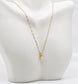 14k Yellow Gold Pear Shaped Diamond Pendant Necklace, 18 inches - 1.6g