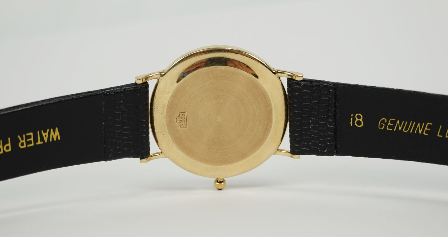 Geneve 14k Yellow Gold Quartz 33mm Watch
