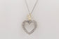 14k White Gold 1.0cttw Diamond Heart Pendant, 18 inches - 3.9g