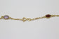 14k Yellow Gold Figaro Gemstone Necklace, 18 inches - 6.6g