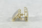 10k Yellow & White Gold Squared Diamond Stud Screw Back Earrings, 6.4g