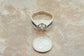14k White Gold 1.02ct Diamond & Sapphire Art Deco Unisex Ring, Size 10 - 7.1g