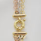 18k Tri-Color Gold Multi-Strand Necklace, 16.5 inches - 19.6 grams