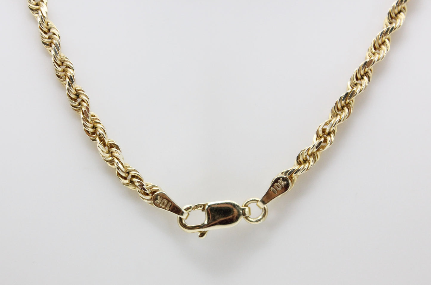 10k Yellow Gold Solid Rope Chain, 19 inches - 10.5 grams