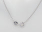 14k White Gold Ladies Diamond Necklace, 18 inches - 3.5g