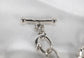 Vintage Michael Dawkins Sterling Silver Toggle Necklace, 24.5 inches - 76.7g