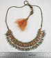 Antique 22k Yellow Gold Mughal Enameled Diamond & Ruby Indian Bridal Neckpiece, 127.0g