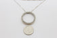 10k & 14k Two-Toned Gold Diamond Open Circle Necklace, 19 inches - 5.0g