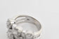 14k White Gold Multi-Row Diamond Ring, Size 7.5 - 16.8g