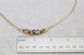 Vintage 14k Yellow Gold Omega Gemstone Choker Necklace, 17 inches - 19.5g