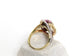 Vintage Erwin Pearl 1960s 18k Yellow Gold Diamond & Ruby Ring, Size 8.25 - 10.1g