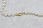 14k Yellow Gold Pearl Necklace & Pearl & Sapphire Earring Set