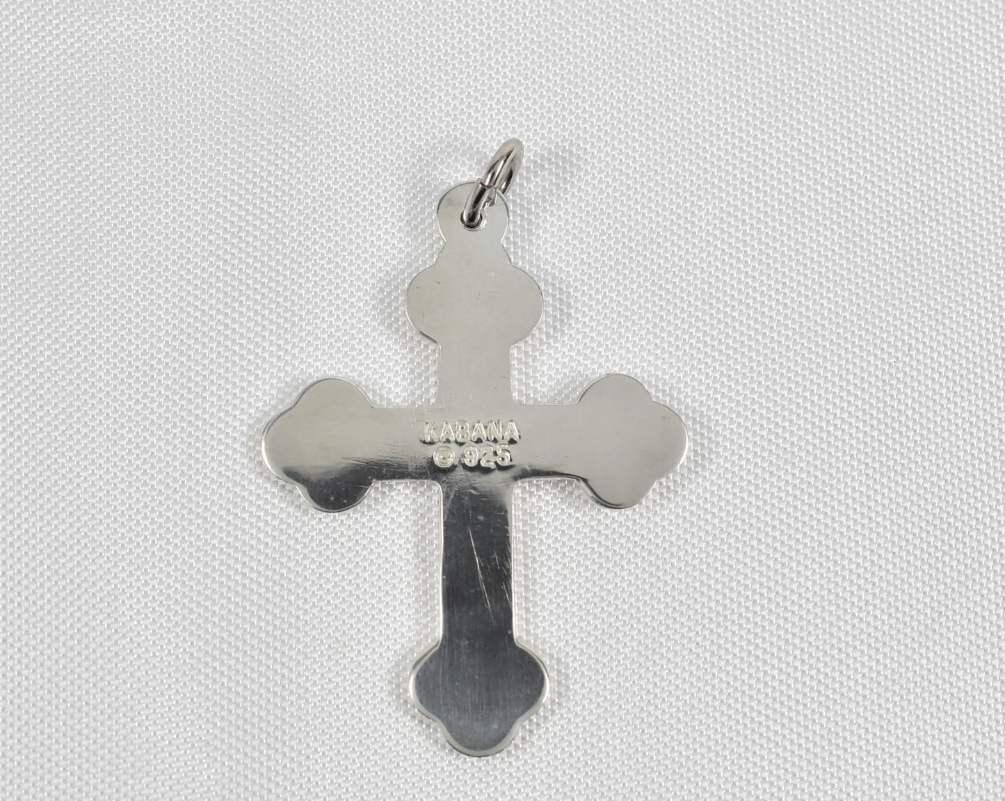 Kabana Sterling Silver Budded Cross Pendant, 4.0g