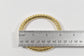 JMC Sterling Silver Gold Vermil Woven Hinge Bangle, 7.5 inches - 18.0g