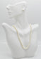 14k Yellow Gold Pearl Necklace & Pearl & Sapphire Earring Set