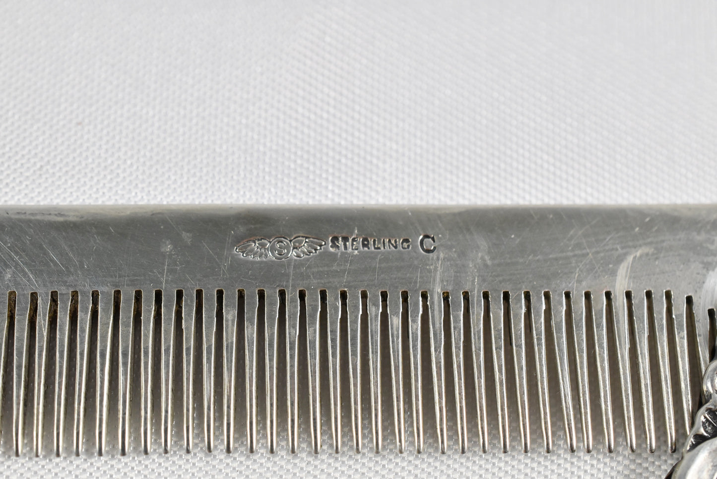 Rare Antique George W Shiebler Sterling Silver Folding Pocket Comb, 29.1g